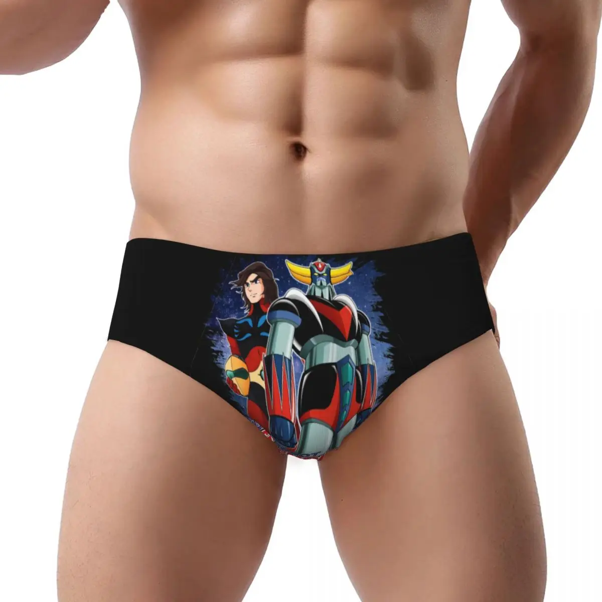 Custom Men Goldorak Grendizer Actarus Panties Underwear Male Breathable UFO Robot Goldrake Briefs Underpants