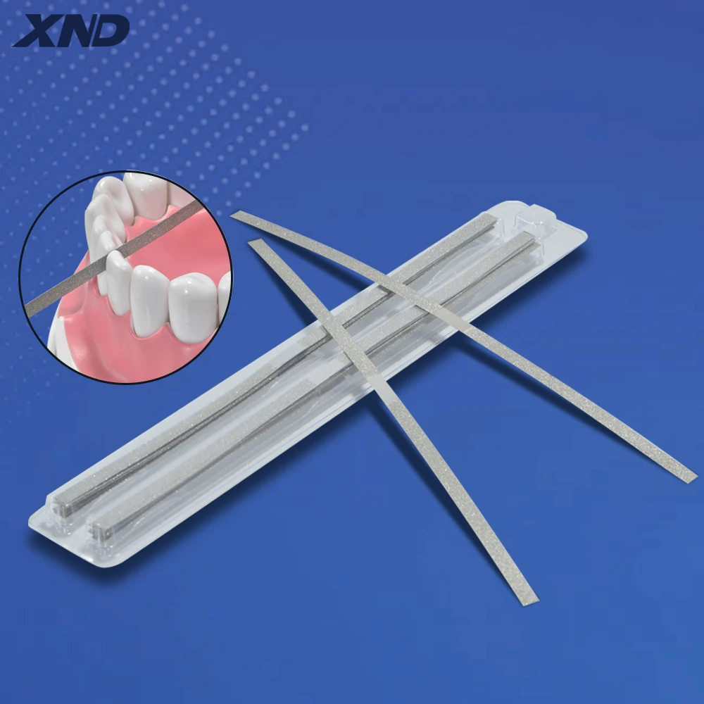 

XND Dental Orthodontic Grinding Strips 10PCS/Box Double-Sided Emery Material Gap Grinding And Grooving Tool