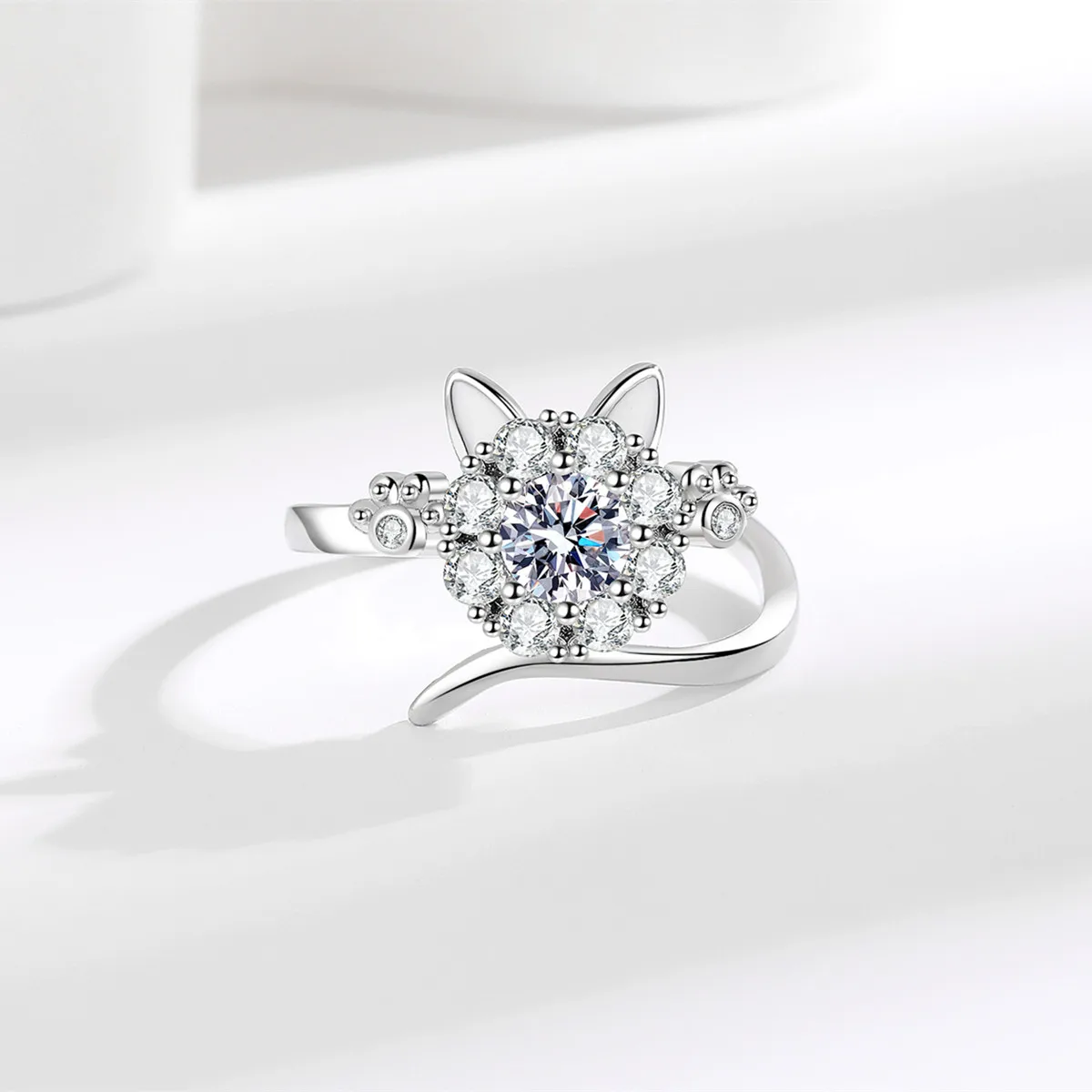 Beautiful Spinner Ring Gift Set Adjustable Rotating Crystal Zirconia Rings Multiple Designs Collection for Women Girls