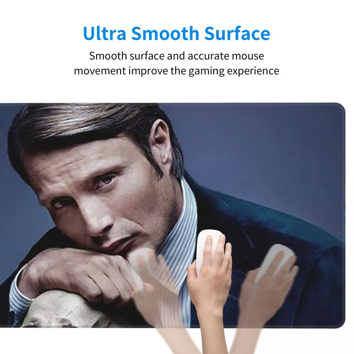 

Большой коврик для мыши Hannibal Mads Mikkelsen, товары по мотивам фильмов ужасов, коврики для геймеров, ПК, ноутбуков, аксессуары для клавиатуры, настольный коврик