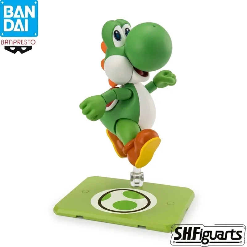 

In Stock Bandai Original S H Figuarts Super Mario Bros Yoshi Action Figure Model Doll Brand New Boxed Anime Characters Toys