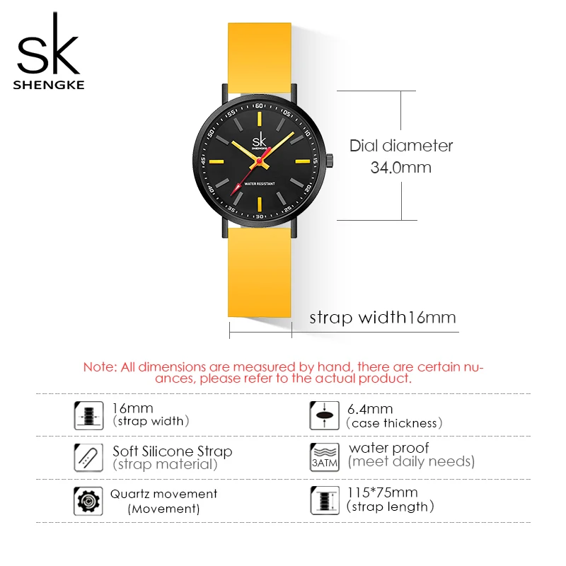 SHENGKE Women Fashion Silicone Strap Watches New Clock For Woman SK Quartz Wristwatches Original Ladies Watch Relogio Feminino