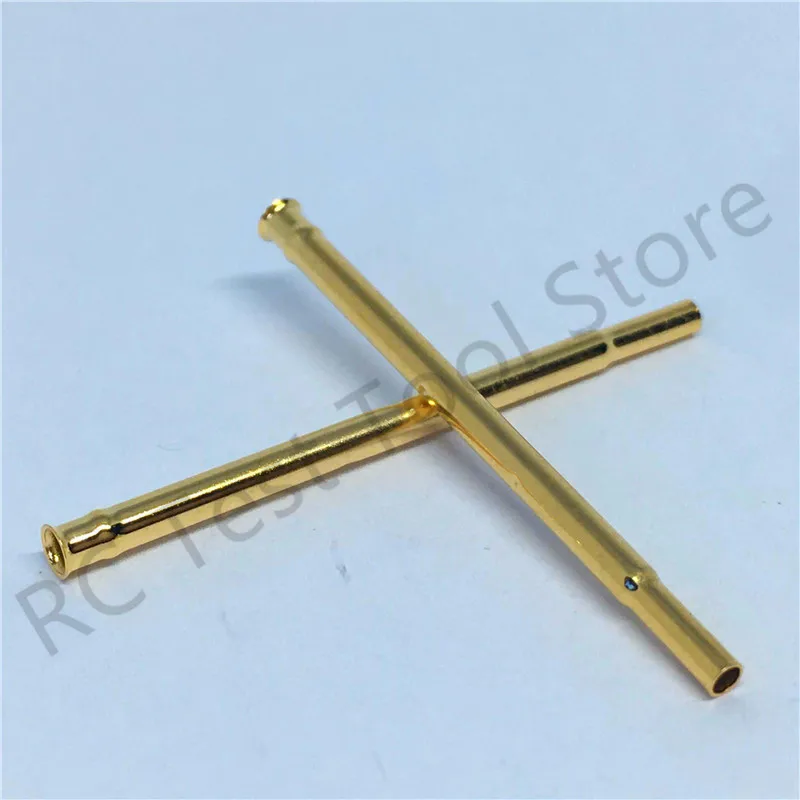 20/100PCS R75-1C Test Pin P75-B Receptacle Brass Tube Needle Sleeve Seat Crimp Connect Probe Sleeve 17.5mm Outer Dia 1.32mm