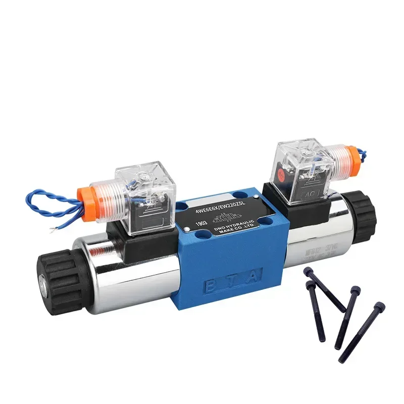 Hydraulic Solenoid Directional Control Valve Electromagnetic Yuken Rexroth Type DSG-02 03 4WE6 10 Series