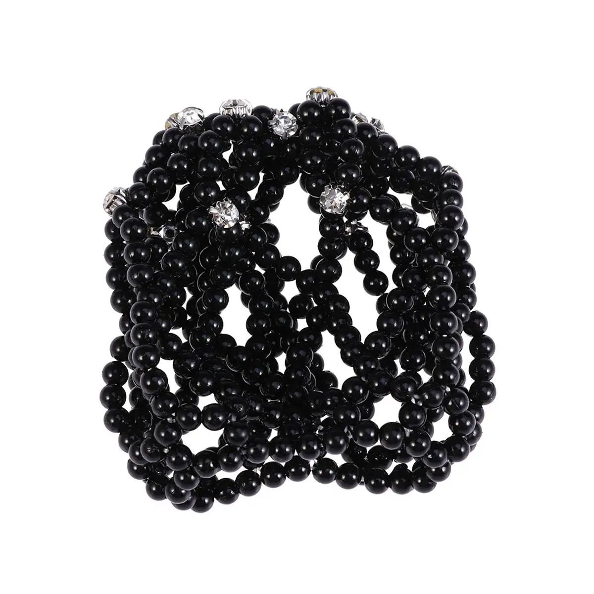 

Pearl Hair Snood Elastic Net Bun Hairnets Crochet Accessories Black Pearl Design Keeps Hair Fixed Stylish Durable Long Lasting