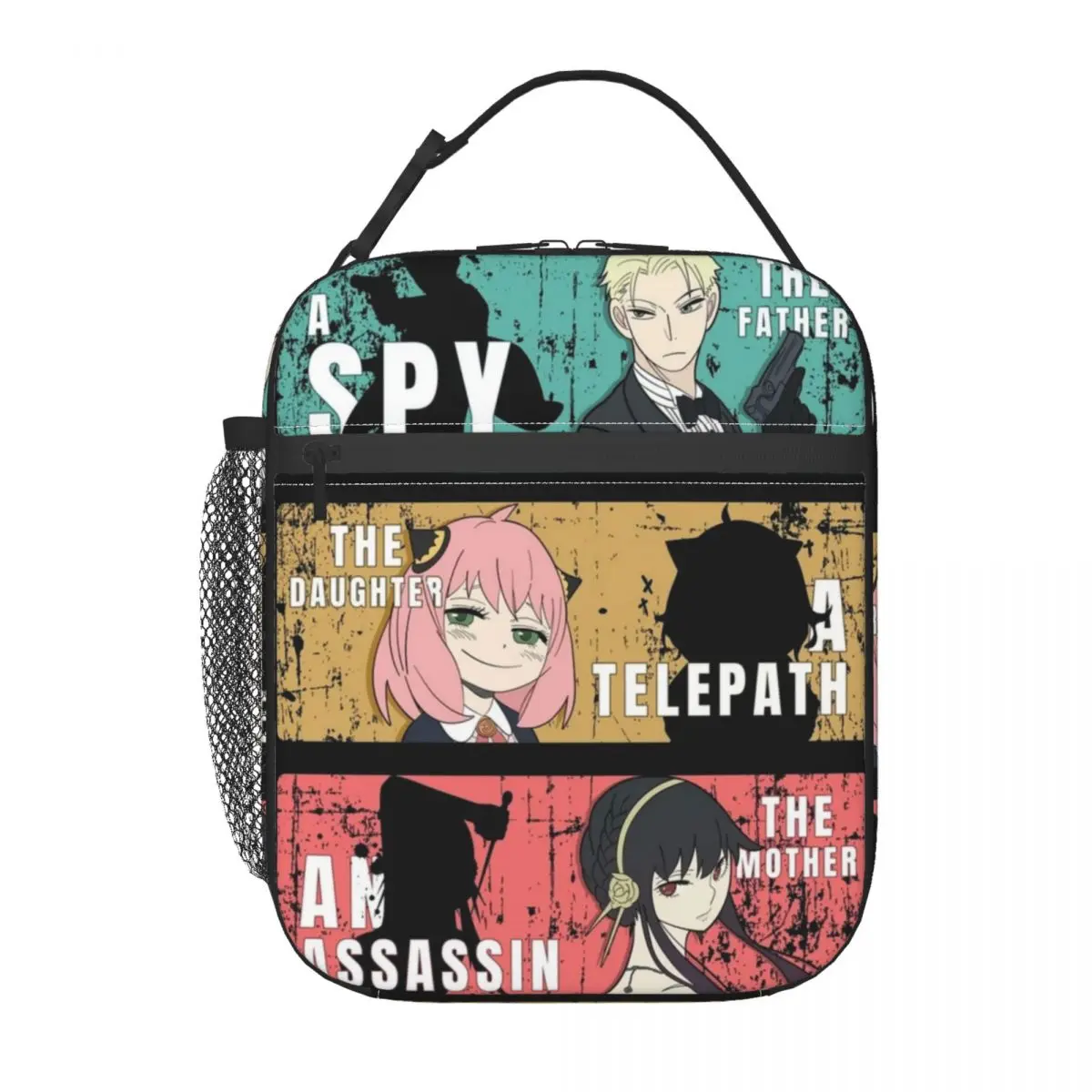 Spy X Family Loid Forger Anya Manga Anime bolsa de almuerzo aislada para el trabajo, escuela, fiambrera térmica a prueba de fugas para mujeres y