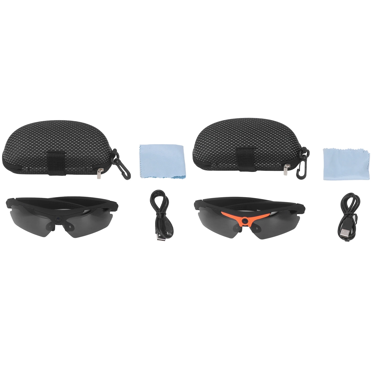 نظارات كاميرا فيديو تسجيل فيديو عالي الدقة بالكامل ، نظارات كاميرا للتصوير لركوب الدراجات ، والقيادة والتنزه ، وصيد الأسماك ، والنظارات الشمسية ، والصيد ،