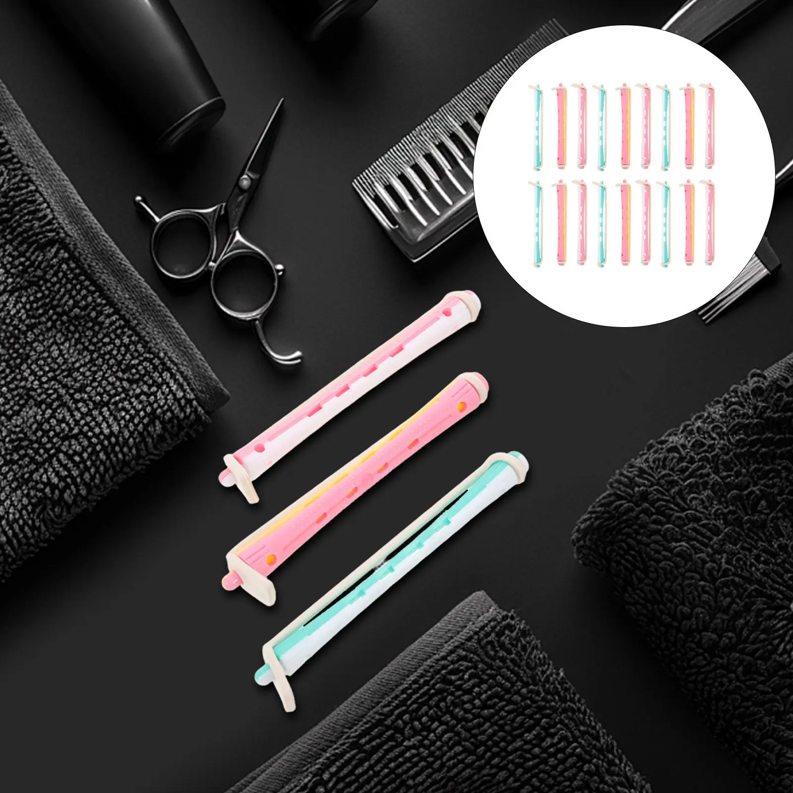 

Набор из 18 пластиковых бигуди для холодной завивки волос без нагрева, для коротких и длинных волос, для создания естественных локонов своими руками