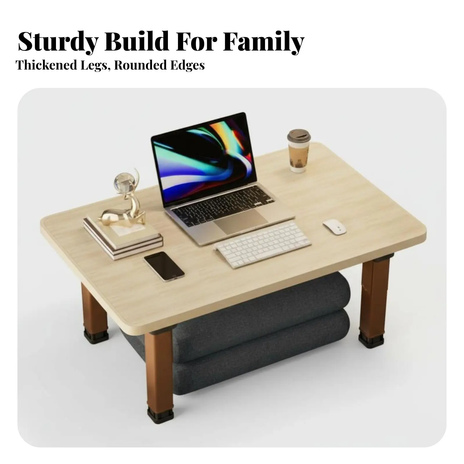 Foldable Lap Desk Space-Saving Foldable Laptop Table Multi-Functional Ergonomic Design for Children, Adults, Bay Nook, Sofa