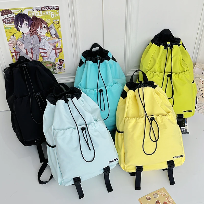 Estudante coreano mochila escolar de grande capacidade sacos de escola para meninas adolescentes bonito mochila feminina marca saco de livro mochila de náilon