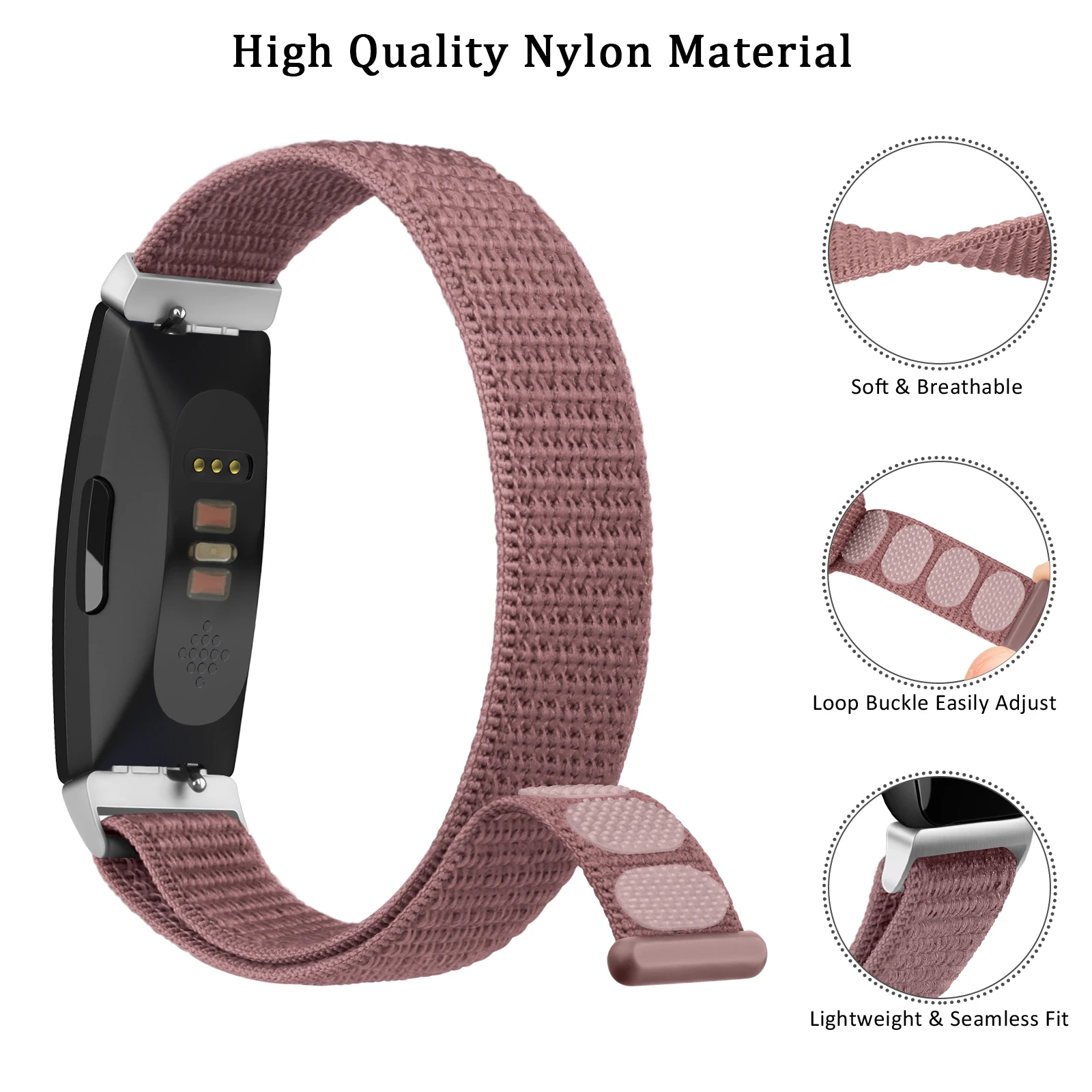 Nylon Strap For Fitbit Inspire 2/Inspire/Inspire hr Watchband Adjustable Bracelet For Fitbit ACE 3/ACE 2 Strap Wristband Correa