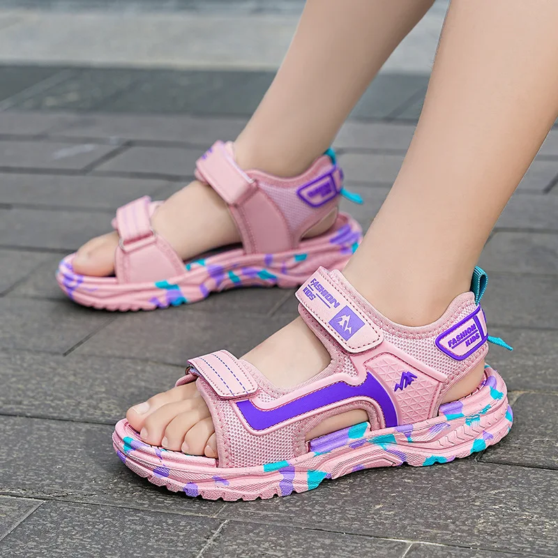 Summer Children Sandals Boys Girls Shoes Sports Shoes Kids Boys Fashion Sneakers Non-Slip Lightweight Beach Sandals