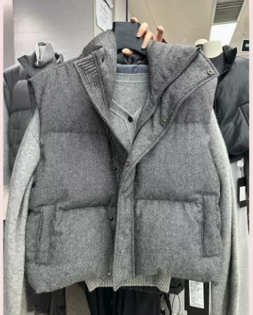 Vest Women's Short Stand-Up Collar Sleeveless Jacket Women's Outer Vest Casual Vest