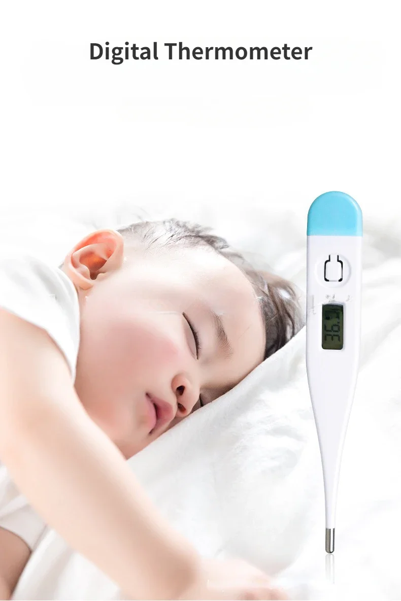 Baby and Adult Underarm Underarm Electronic Thermometer Oral and Armpit Body Fever Medical Equipment Measuring Reading Tools