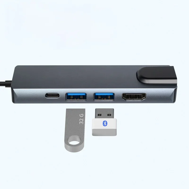 

Multiport Hub Type C 4K USB 3.0 Type C Data Adapter Card Reader Compatible with Windows/macOS/Android/iOS/Linux System Electrics