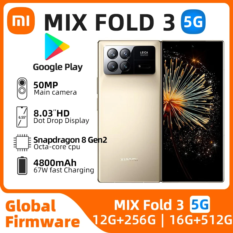 Xiaomi MIX FOLD 3 5g SmartPhone Snapdragon8 Gen2 8.03