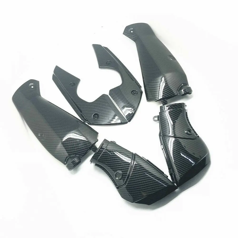 6PC Kit Carbon Fiber Upper Front Inner Side Dash Air Intake Tube Duct Cover Fairing For Yamaha YZF R1 YZF-R1 YZFR1 2009-2014