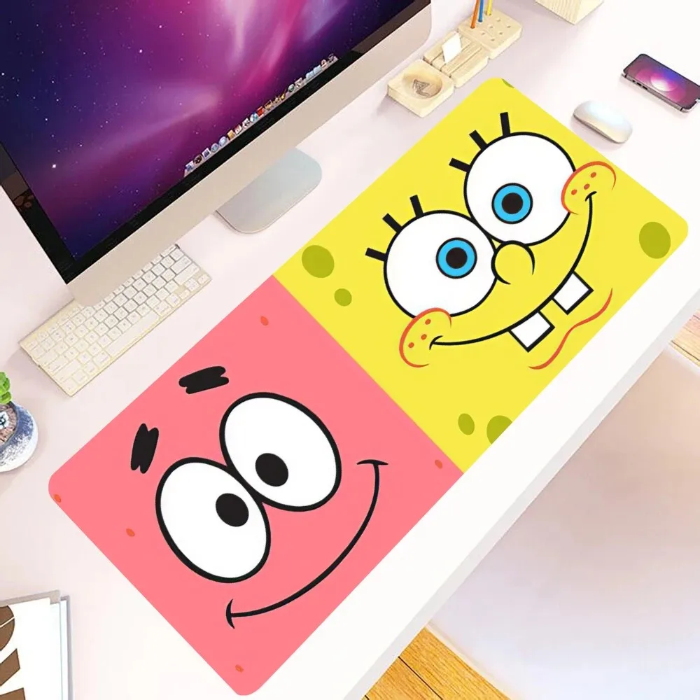 Cartoon S-Spongebob Mousepad Large Gaming Compute Gamer PC Keyboard Mouse Mat