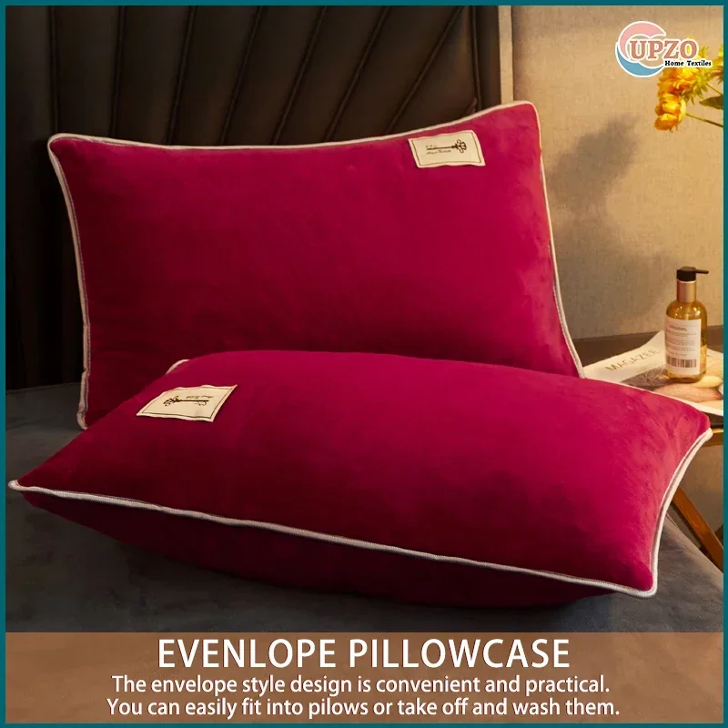 UPzo Velvet Flannel Bedding Set Plush Solid Color Duvet Cover Fluffy Reversible Plush Bedding Set Warm for Winter(3Pcs No Sheet)