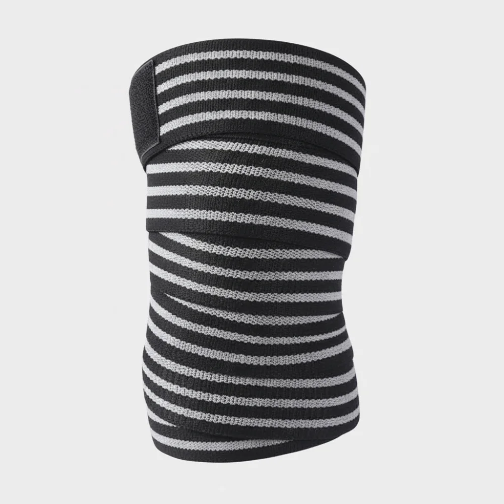 Elastic Knee Wraps Compression Straps Professional Knee Bandages Knee Pads 180*8CM Squats Training Knee Braces Gym Equipment