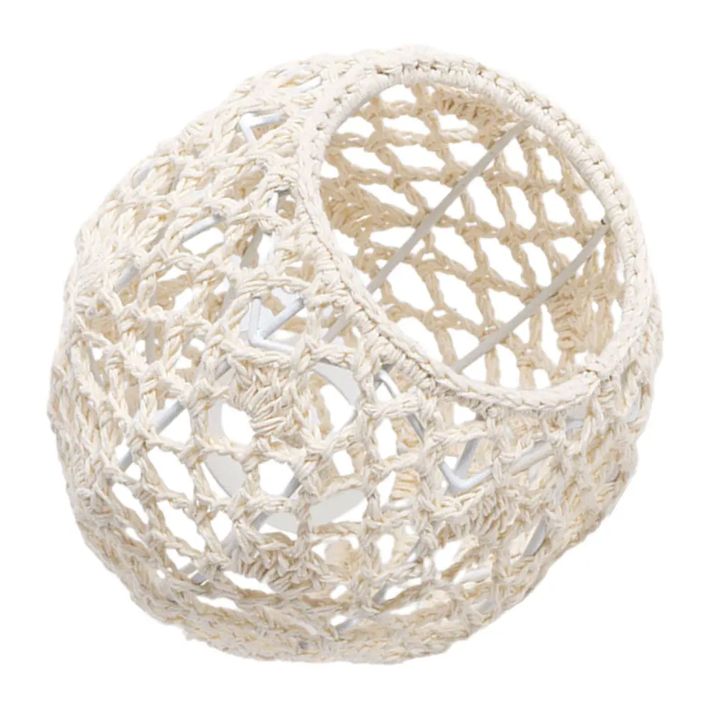 

Cotton Rope Pendant Light Shade Bohemian Style Handwoven Lampshade Replacement for Living Room Dining Room Decorative Lamp Cover