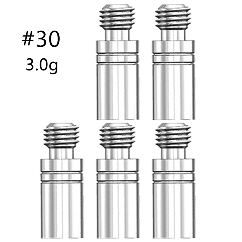 5 Stück Messing Dart Gewicht hinzufügen Akzentuator Werkzeug 2BA Gewinde Gegengewicht Hardware Armaturen Gewicht Dart Ersatzteile – Detail 2