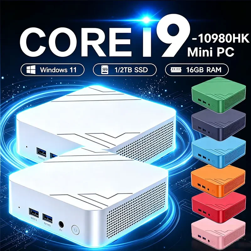 2026 Mini PC Core i9 10980HK Windows 11 Computer 16GB RAM 1TB M.2 SSD Portable Gaming Computer 60Hz 4K HD Mini Desktop PC Gamer