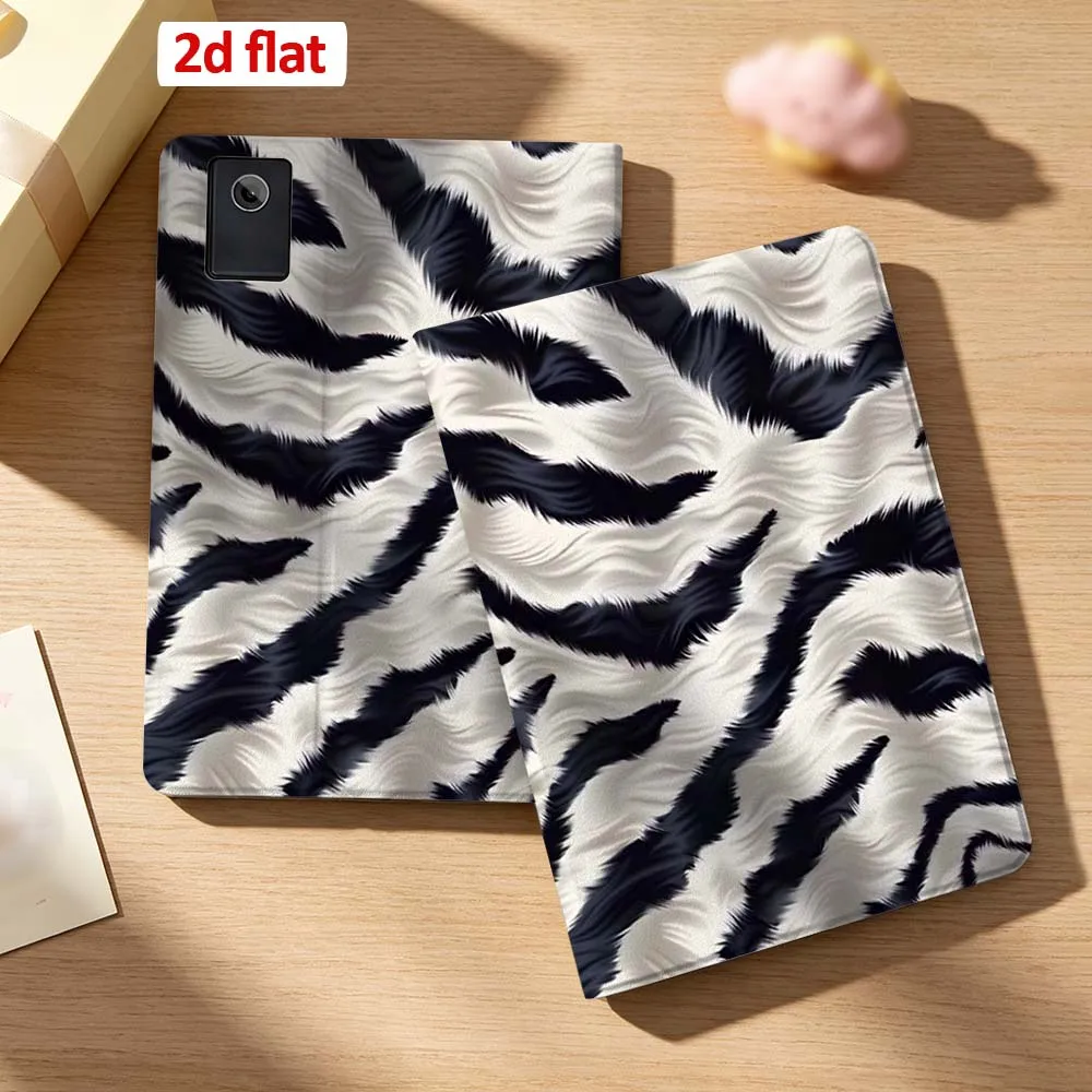

Zebra Striped Fur Pattern Case For Lenovo Xiaoxin Pad 11 P11 P12 Gen 2 Pro Plus Idea Tab GT 5G Pen Tray Tablet