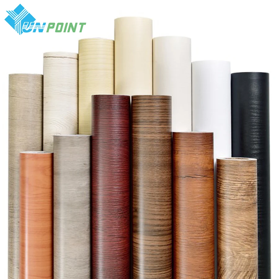 PVC Old Furniture Renovation Film Wardrobe Cabinet Desktop Door Wall Stickers Self-Adhesive Wood Grain Waterproof Wallpaper