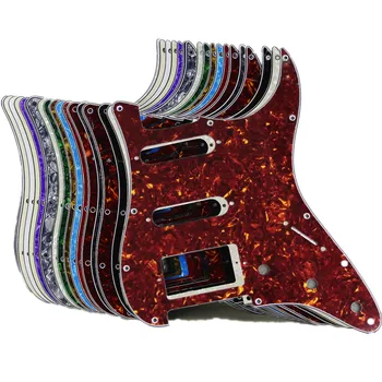FLEOR-HSS Guitarra Elétrica Pickguard, 11 Buracos, SSH Guard, Scratch Plate e Parafusos, Fit ST Guitar Parts, Opção de 21 Cores
