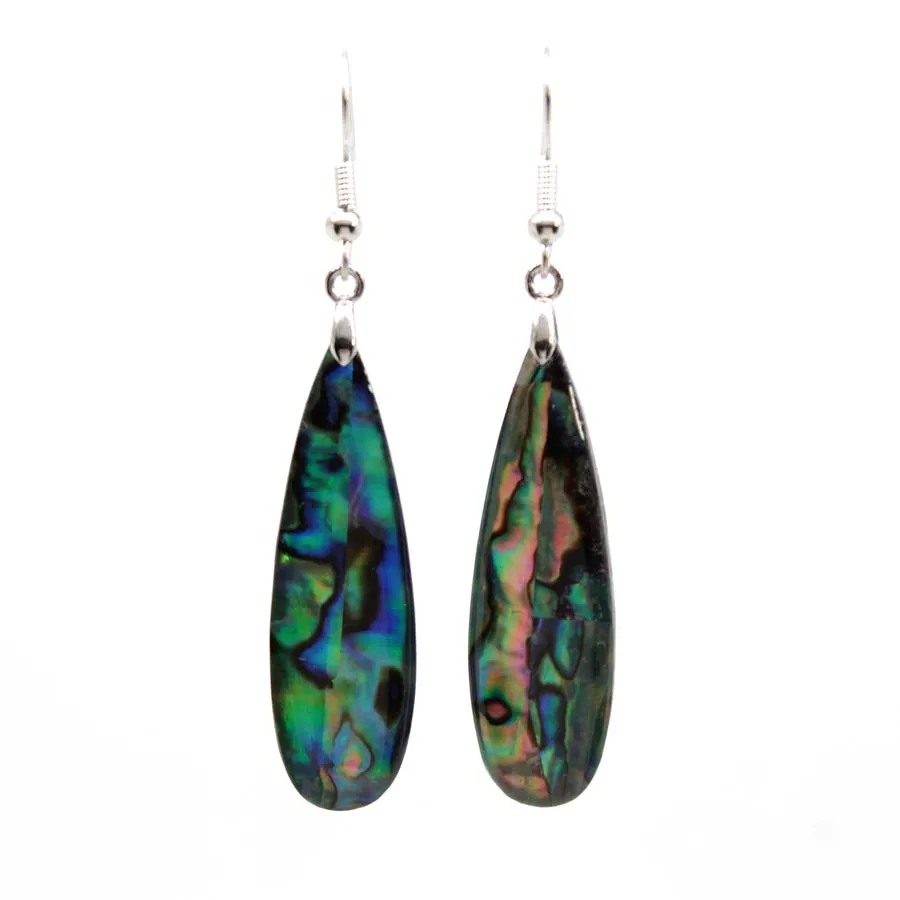 Abalone Shell Earrings For Women Natural Mother of Pearl Shell Multicolor Water Drop Dangle Hook Earring Eardrop Earbob Jewelry