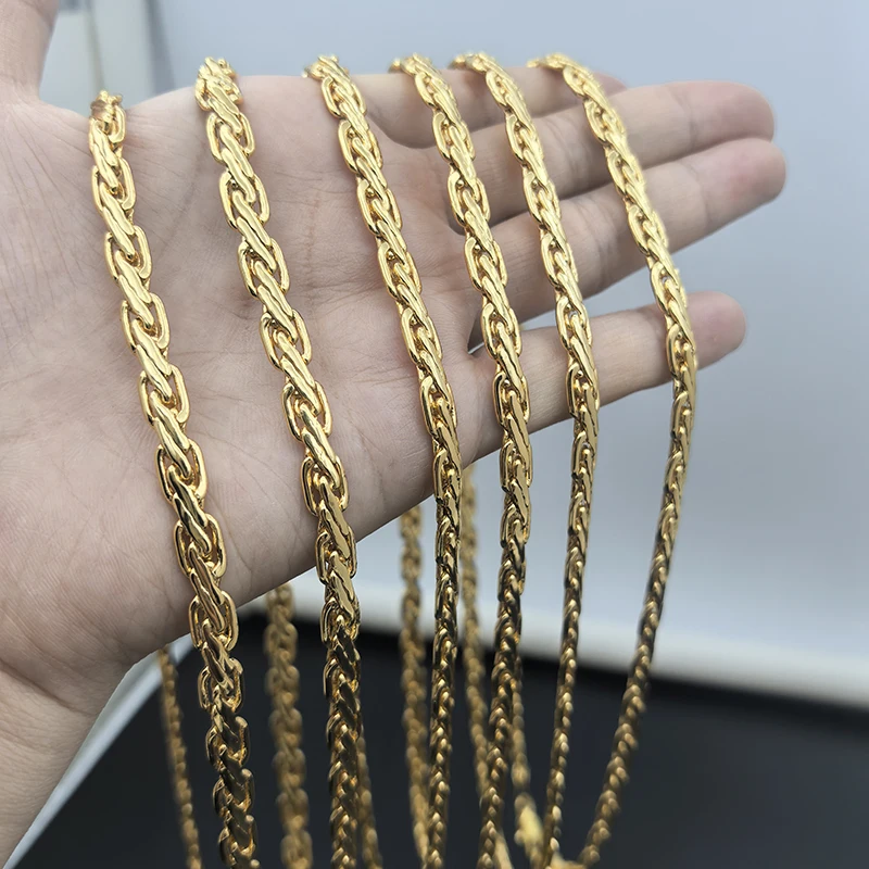 الهيب هوب ربط سلسلة قلادة للنساء الرجال 18 بوصة سحر 6 مللي متر سلسلة مسطحة العصرية ارتداء اليومي حفل زفاف هدية #6