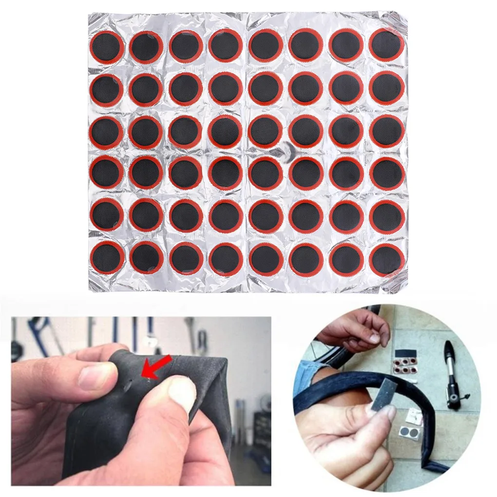 타이어 패치 고무 자전거 타이어 수리 패드, 휴대용 타이어 내부 튜브 패드, 자전거 수리 액세서리, 48 개