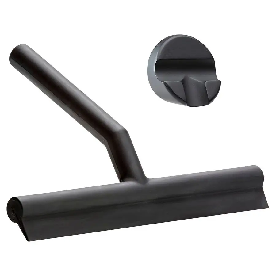

Effortless Elegance Glass Wiper with Magnetic Holder for Stylish and Convenient Bathroom Maintenance Black, 6.7x 8.3inches