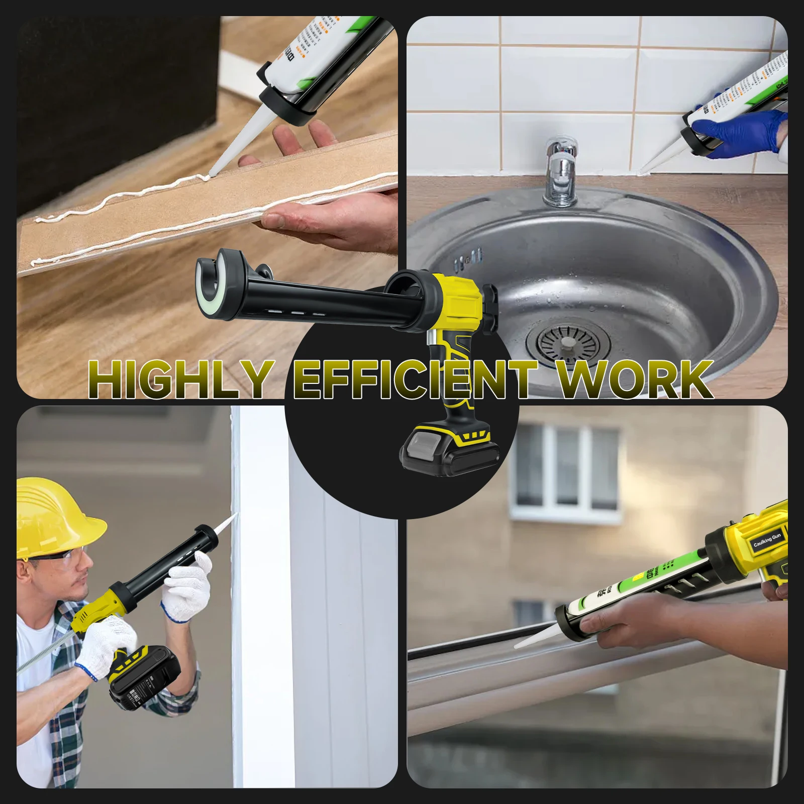 مسدس السد اللاسلكي لبطارية ديوالت 20 فولت 4 سرعات 10 أونصة/300 مللي مسدس لاصق السد مسدس سيليكون كهربائي (بدون بطارية)