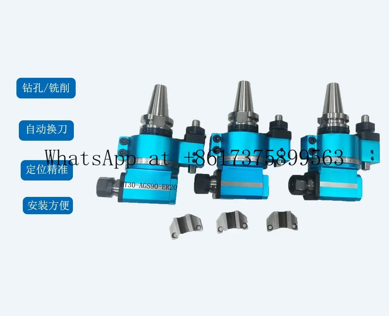 BT30-ER20 Universal Angle Milling Head 90 Degree Right Angle Milling Attachment for CNC Milling Machine Lab Industrial