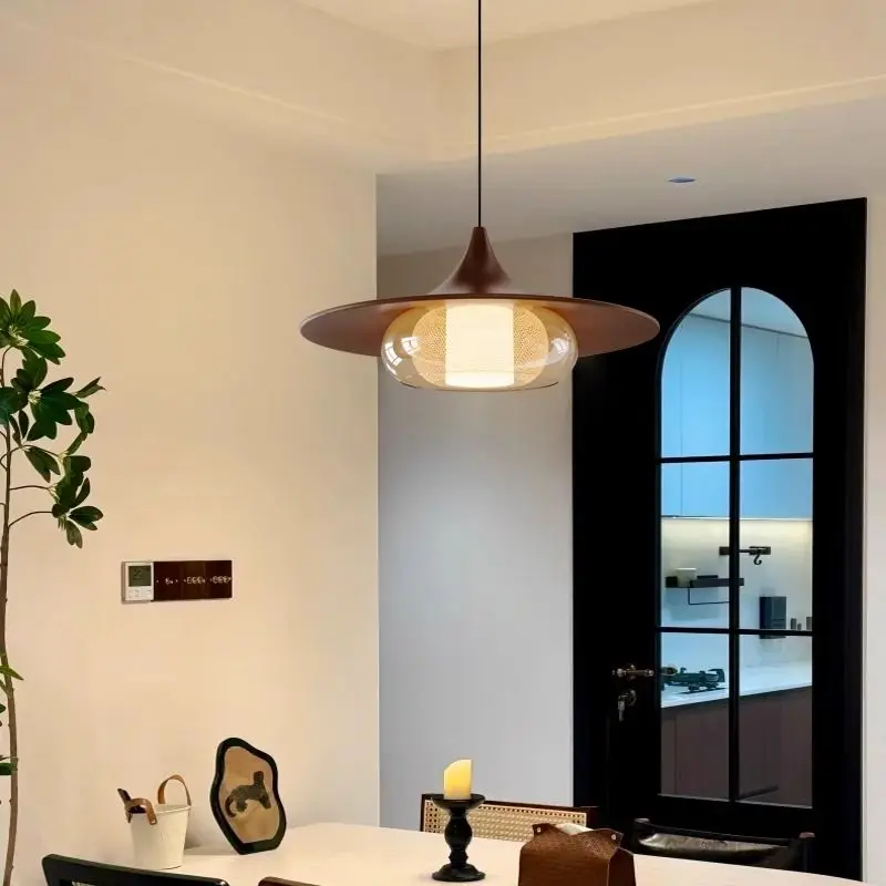 

Retro Antique Style Flying Saucer LED Pendant Light Restaurant Designer Creative Bedroom Bar Chandelier Home Decor Light Fixture