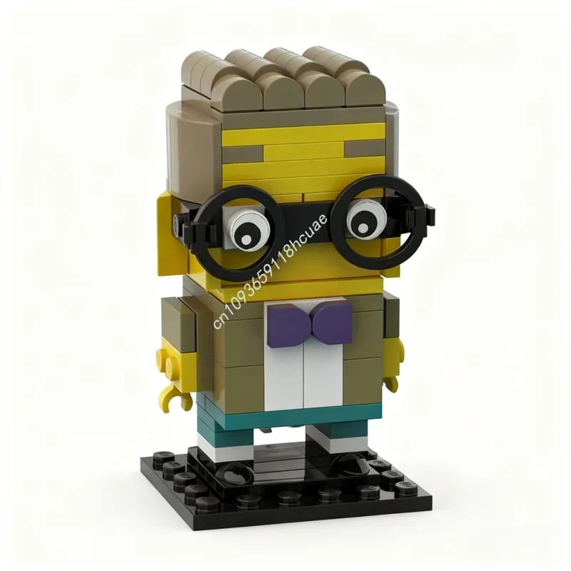 

123pcs MOC Mr Smithers Satirical Animated Sitcom Brickheadz Model Building Blocks Idea Craft Toys Education Festival Gifts