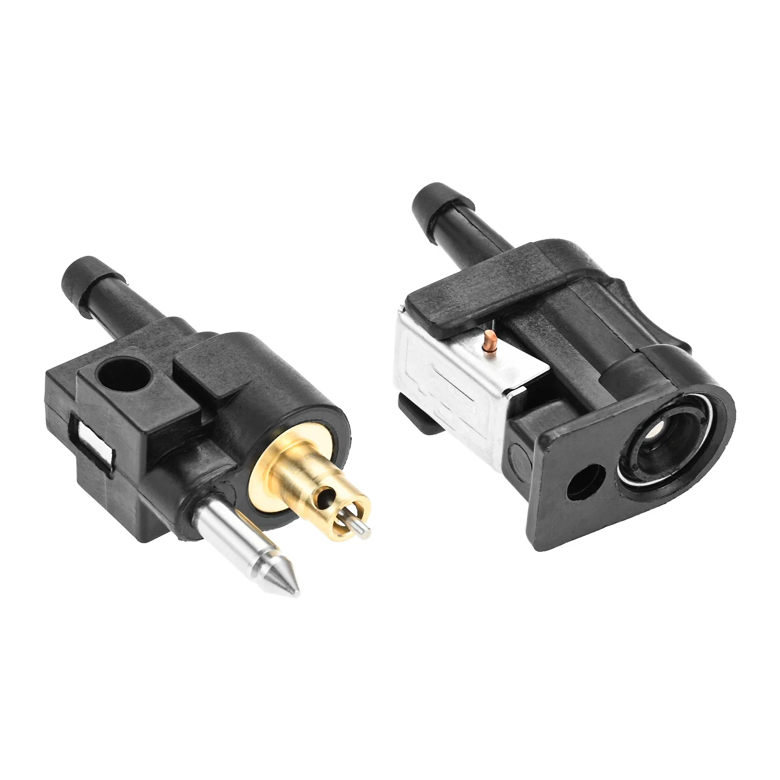2Pcs 6mm Female Fuel Line Connector Pipe Joint Fittings 6MM 1/4″Male Motor End Interface Replacement for Yamaha Outboard Motor