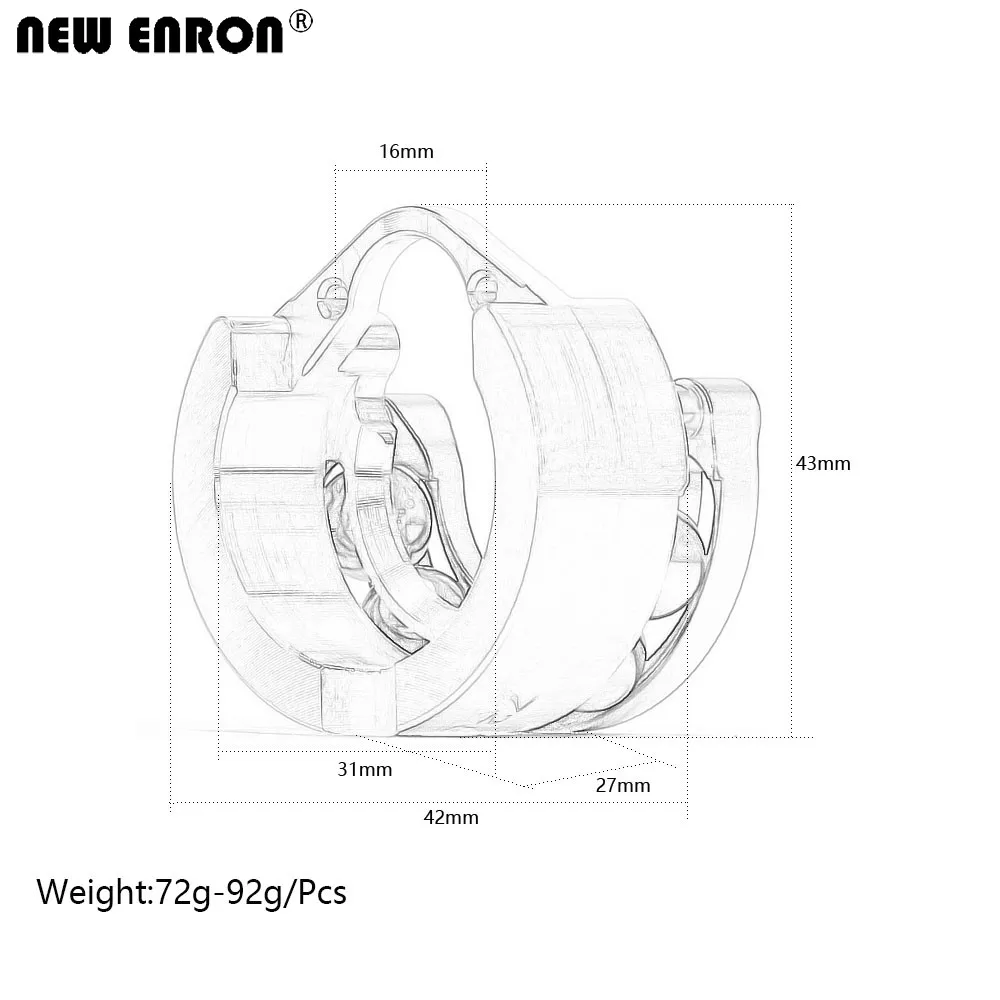 NEW ENRON Brass Wheel Counterweight Alloy Cover 304 Stainless Steel Ball Type With 9MM Hex for RC Traxxas 1/10 TRX4 TRX6 Crawler