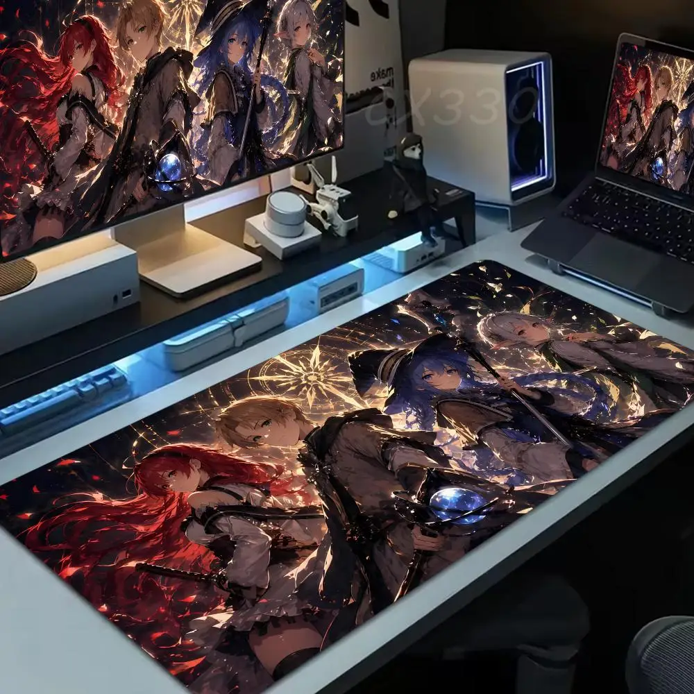 Anime M-Mushoku Tensei Mouse Pad Large Computer Mousepad Office 1000x500mm XXL Pc Gamer Non-slip Rubber Keyboard Deskmat