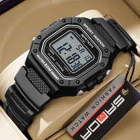 SANDA 2156 Outdoor Military Digital Watches Man Square Dial Waterproof Men Electronic Male Wristwatches Clock reloj hombre