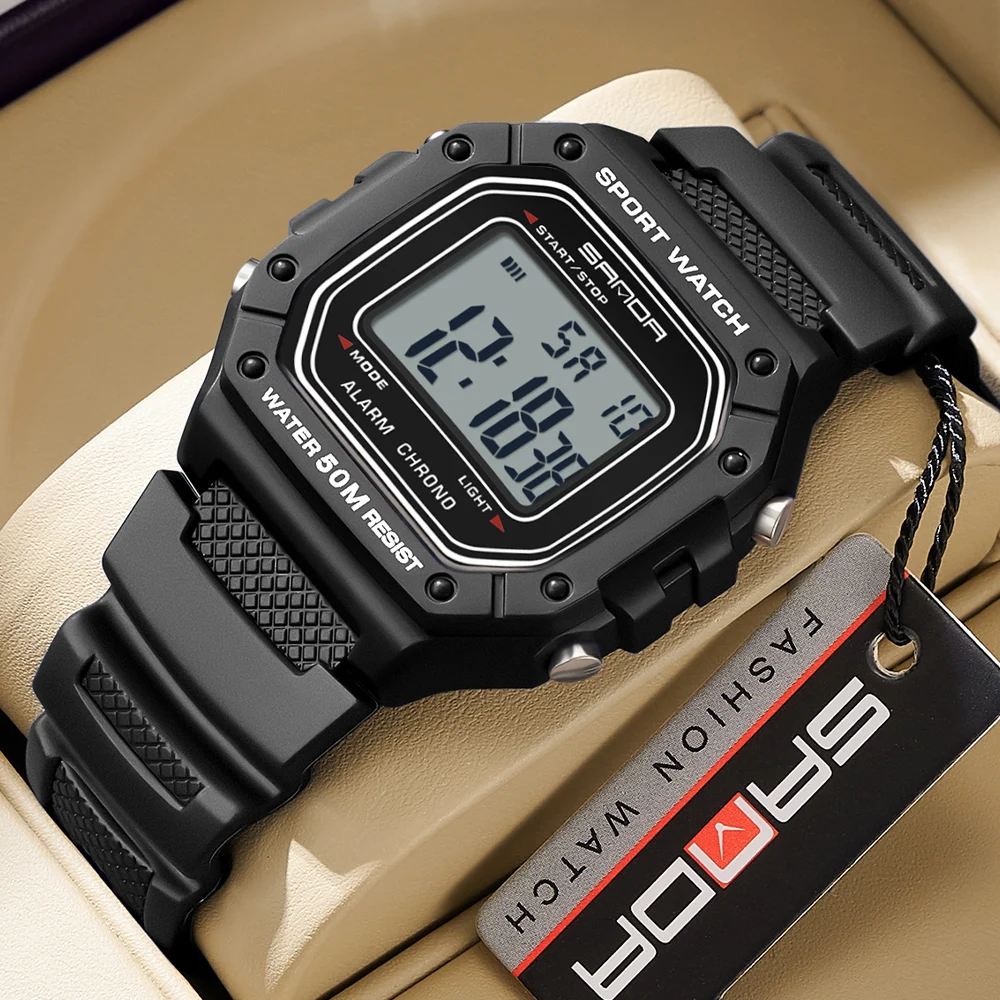 SANDA 2156 Outdoor Military Digital Watches Man Square Dial Waterproof Men Electronic Male Wristwatches Clock Reloj Hombre
