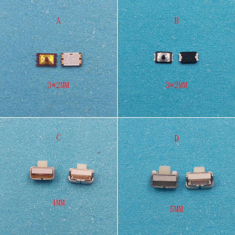 50pcs 3*2 5 4 MM Inner Power Button Control For Samsung S22 S23 S21 S20 S10 S9 S8 S3 S4 Note 20 10 9 8 5 4 J4 J6 A Volume Switch