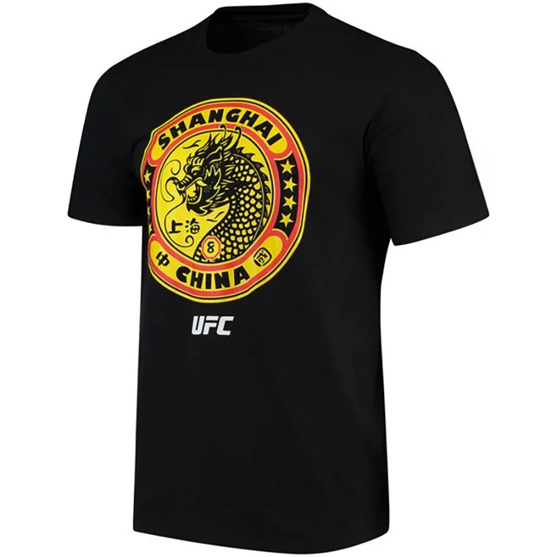 

UFC Fight Night Shanghai Weigh-In Shirt Custom 100% Cotton Casual Short Sleeve 2026 O-Neck Tee Vintage Comfortable Clothing Top