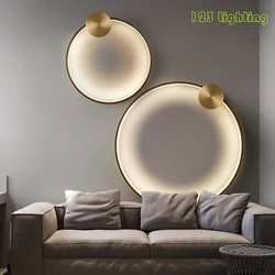 Brass Ring LED Wall Lights Home Art Deco Free Collocation Sconce For Parlor Dinning Room Bedside Stairs Nordic Round Lamp