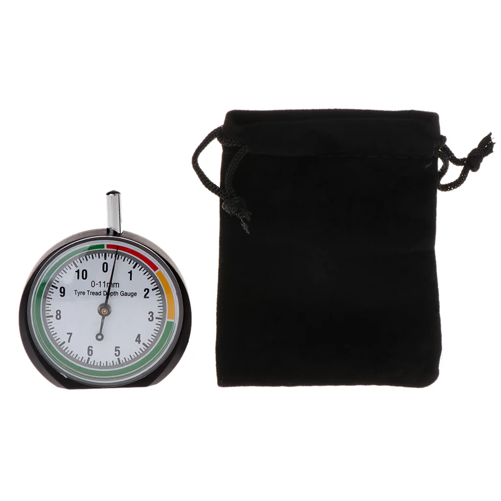 

Car Tyre Tread Depth Gauge Trucks Van Tire Pointer Monitor Measure Device Tool with Pouch Bag Range 0-11mm/ 0-0.43-inch