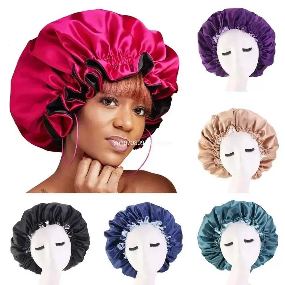 Hair Care Head Wrap Cover Women Satin Bonnet Night Sleep Hat Chemo Caps Soft hat