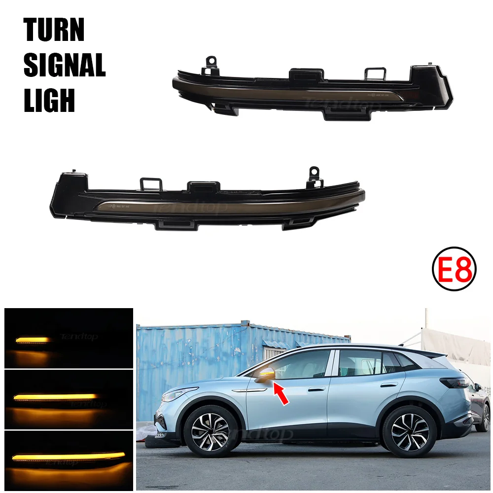 

Dynamic Turn Signal Lamp Rearview Mirror Indicator Light Sequential Blinker For Audi Q4 e-tron for VW ID4 ID.4 E21 Skoda Enyaq