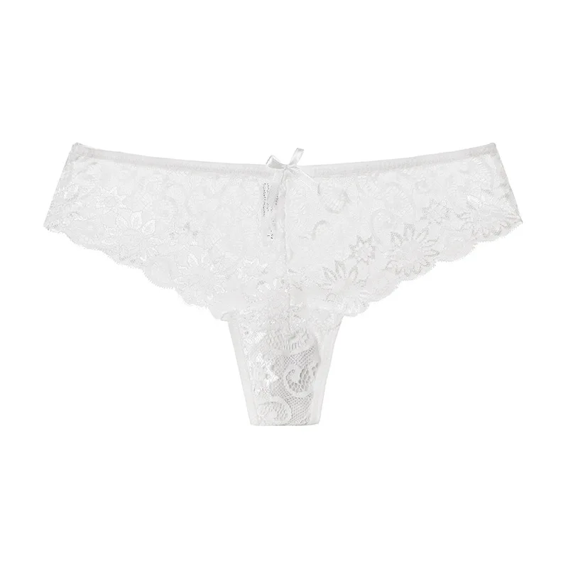 Bragas de encaje para mujer, ropa interior, tangas, lencería transparente